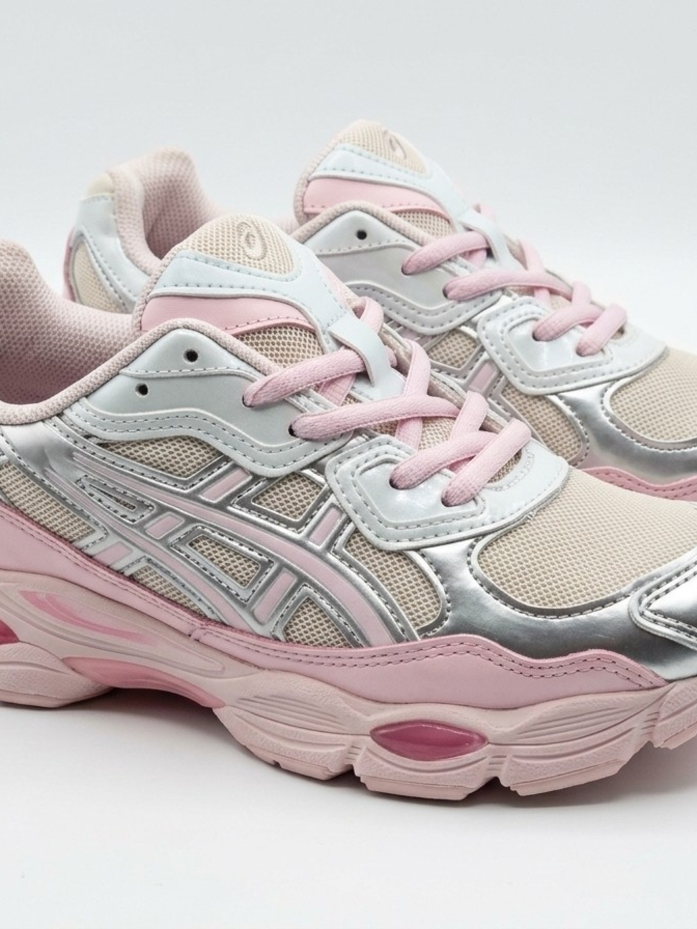 Asics Kids Pink & Silver Athletic Sneakers